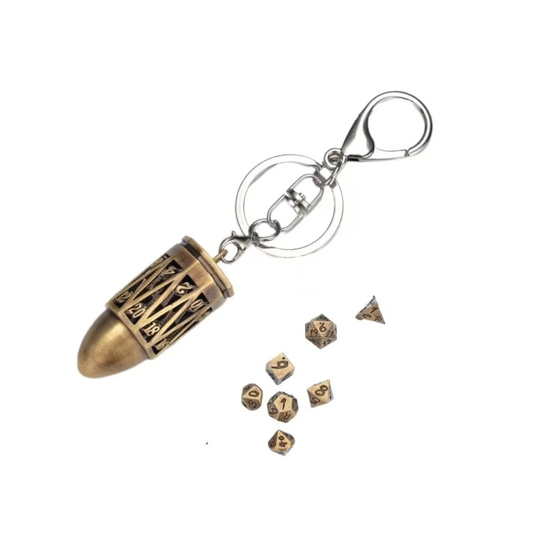 Board Game Dungeons And Dragons - Portable Key Chain,Mini 6mm Metal Slug