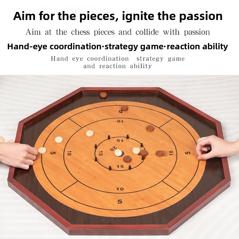 Solid Wood Crokinole Board - W - Board Game Zenith recension och pris
