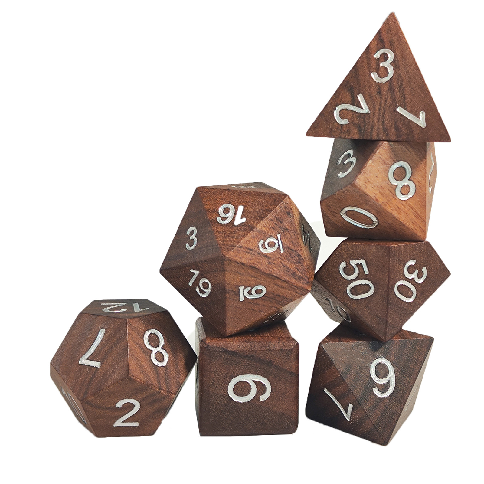 Wooden Dice Set for DND RPG Ga - Board Game Dungeons And Dragons recension och pris