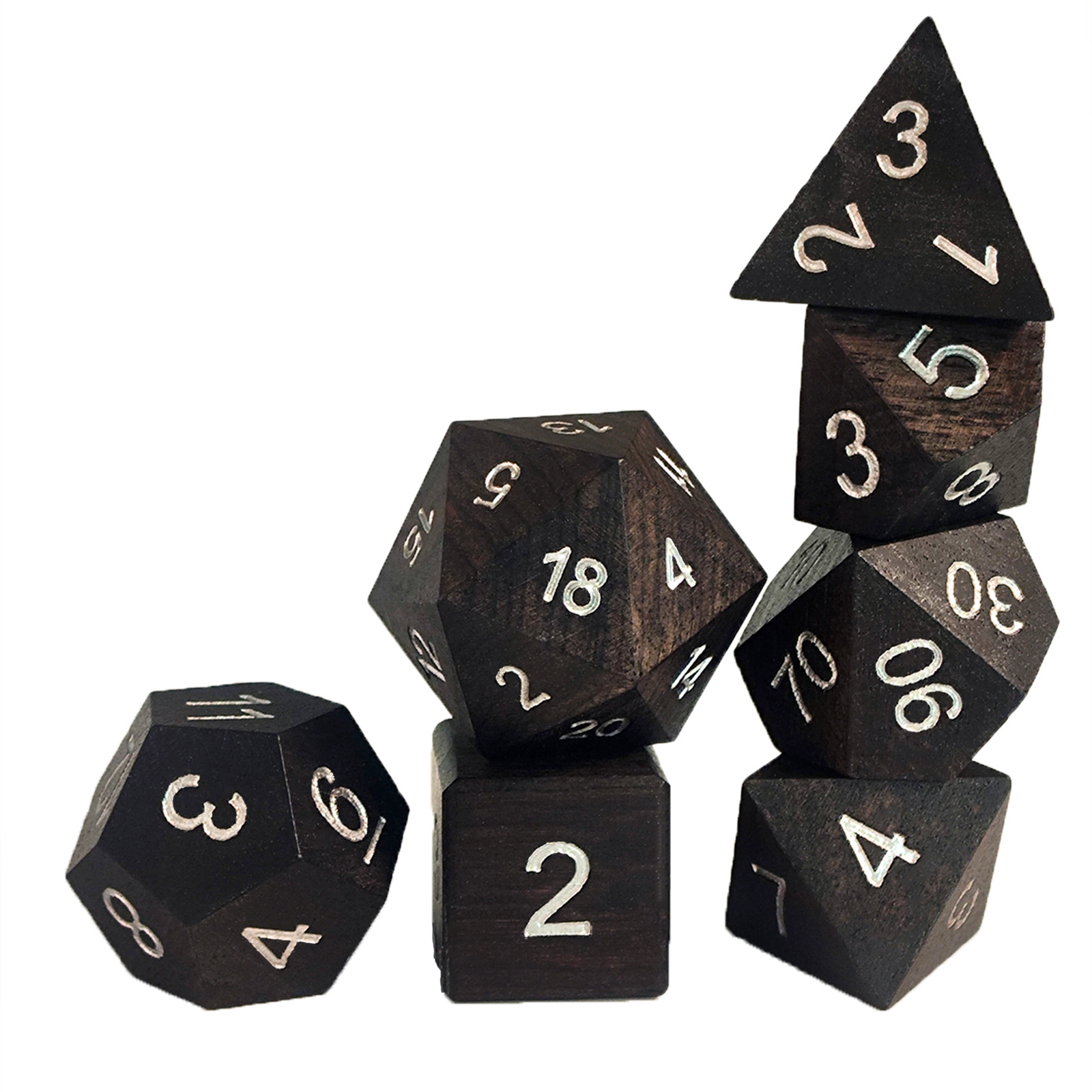 Wooden Dice Set for DND RPG Ga - Board Game Dungeons And Dragons recension och pris