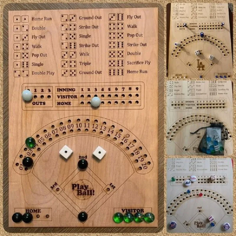 Baseball Dice Board Game Woode - Board Game Cafe recension och pris