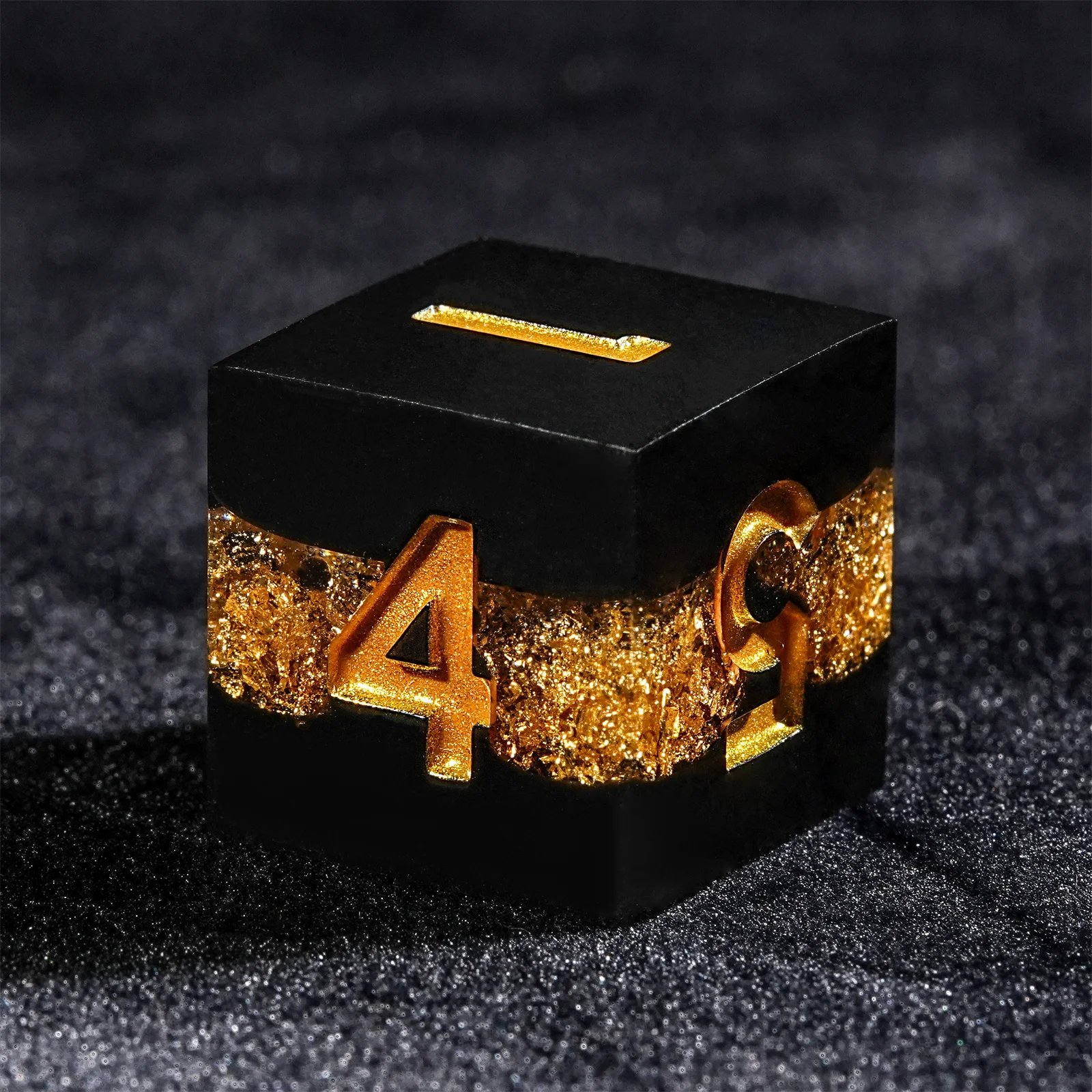 7pcs DND Dice Resin Black Gold - Board Game Dungeons And Dragons recension och pris