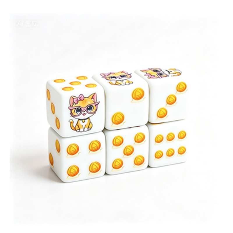 6Pcs Cat Paw Print Polyhedral  - Board Game Dungeons And Dragons recension och pris