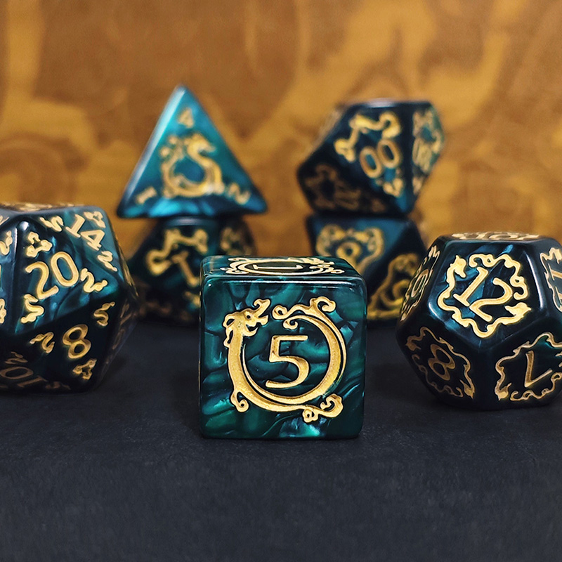 7Pcs Set DND Dice Dragon Patte - Board Game Dungeons And Dragons recension och pris