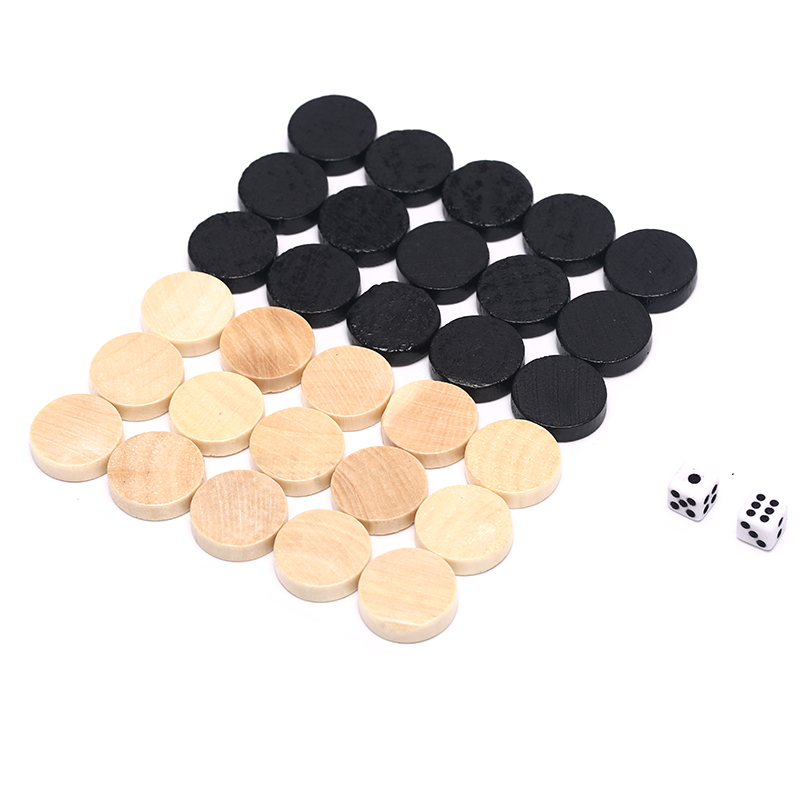 30pcs Wooden Draughts Checkers - Board Game Zenith recension och pris