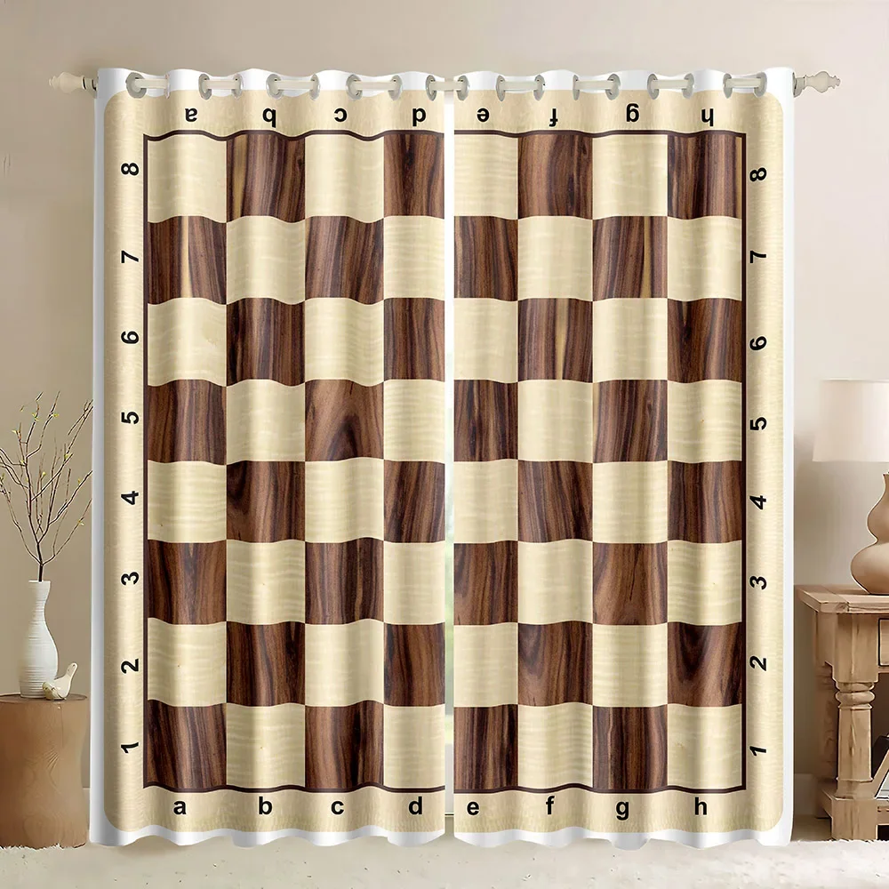 Chessboard  Window Curtains In - Board Game Cafe recension och pris