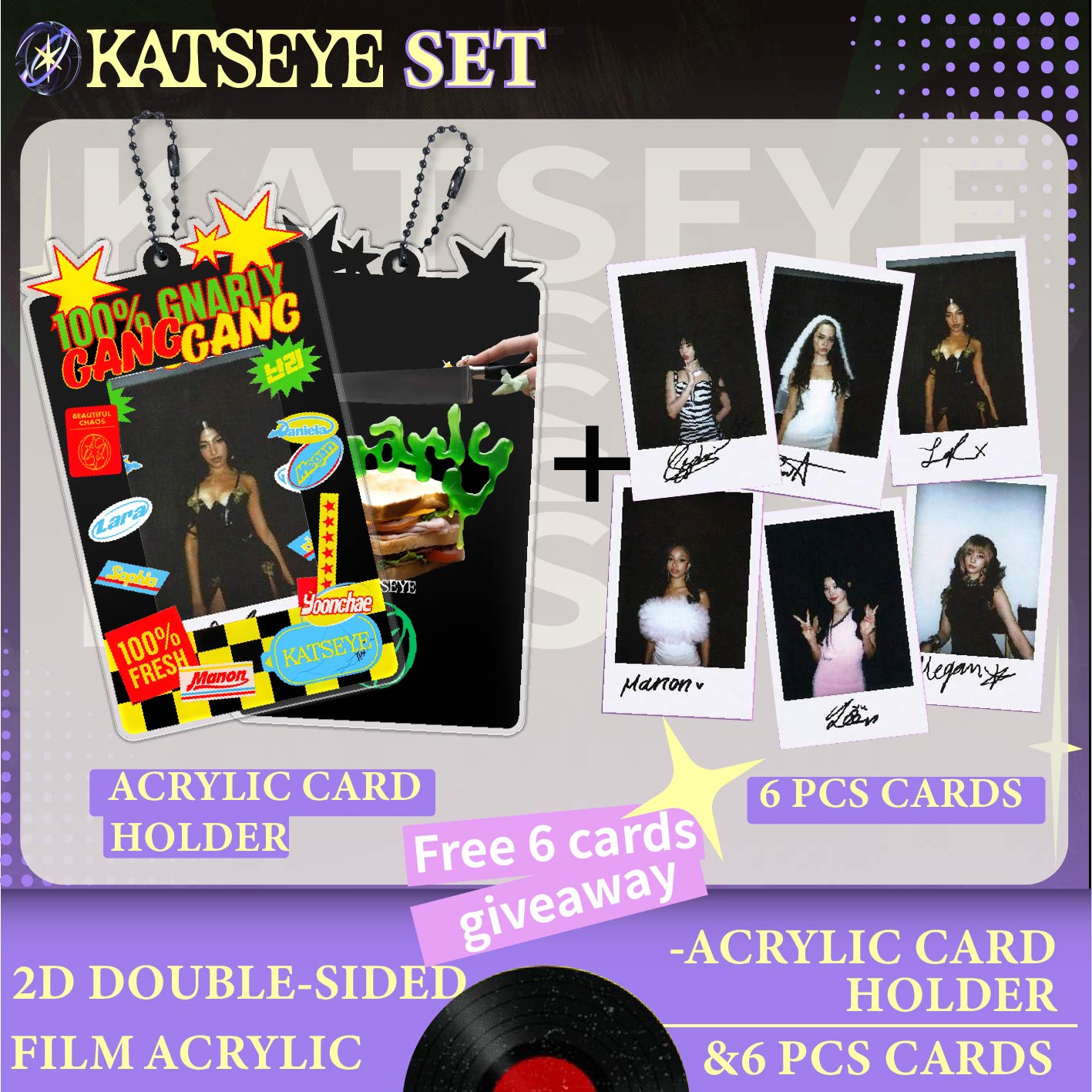 KATSEYE Set，Acrylic Photocard  - Card Sleeves Protector recension och pris