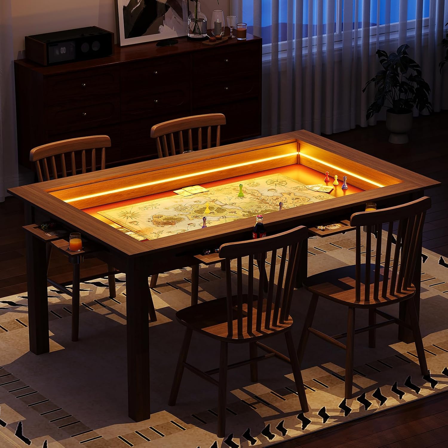 Walnut Board Game Table RGB LE - Board Game Cafe recension och pris