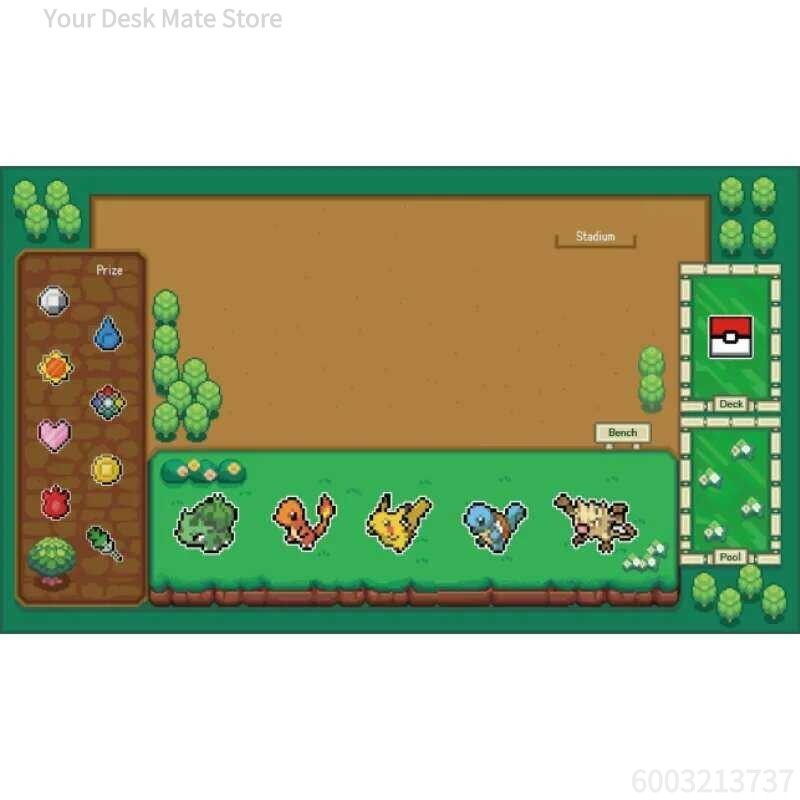 Pixel Style Grass Type TCG Pla - Play Mat Neoprene recension och pris