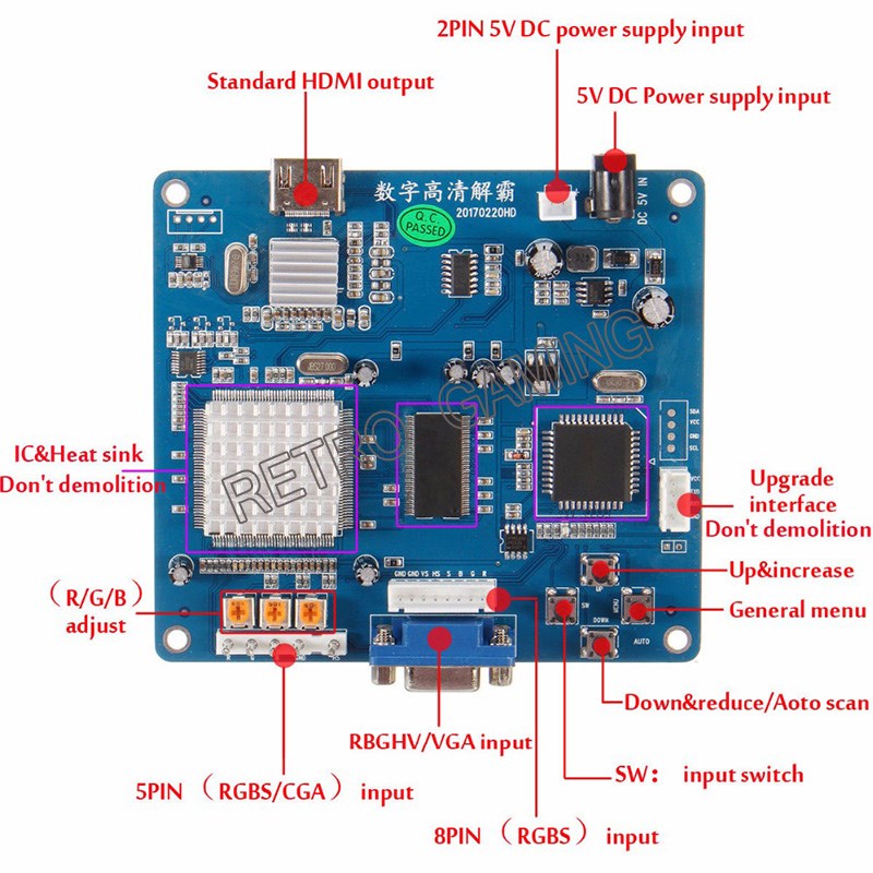 CGA TO HDMI Convertor RGBS / C - Board Game Maker recension och pris